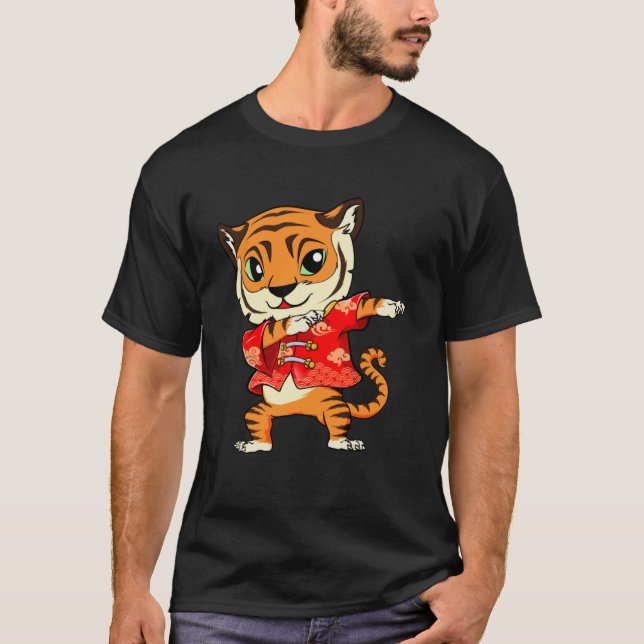 Dabbing Year Of The Tiger Happy Chinese New Year 2 T-Shirt (Front)