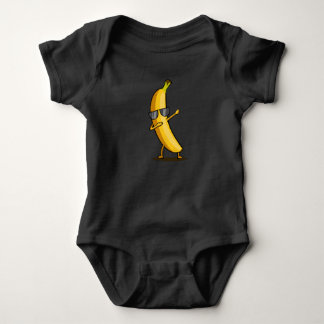 Dabbing Yellow Banana Dab Funny Dancing Fruit Baby Bodysuit