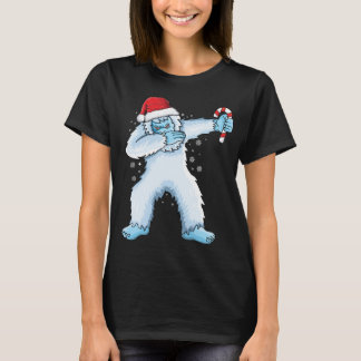 Dabbing Yeti Christmas Sasquatch T-Shirt