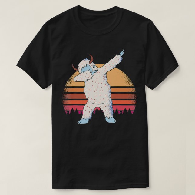 Dabbing Yeti Mythical Creature Big Foot Yeti Fanta T-Shirt (Design Front)