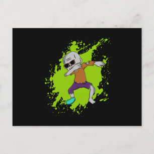 Dabbing Zombie Dab Halloween Cool Funny Gift Idea Postcard