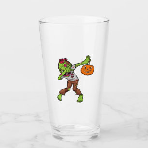 Dabbing Zombie Halloween Dab Funny Gift design Glass