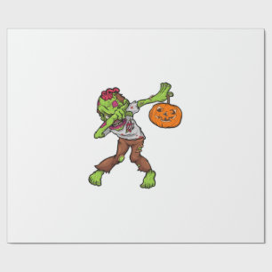 Dabbing Zombie Halloween Dab Funny Gift design Wrapping Paper