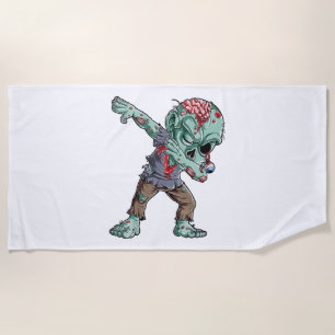 Dabbing Zombie Halloween Shirts, Halloween 2021 Beach Towel