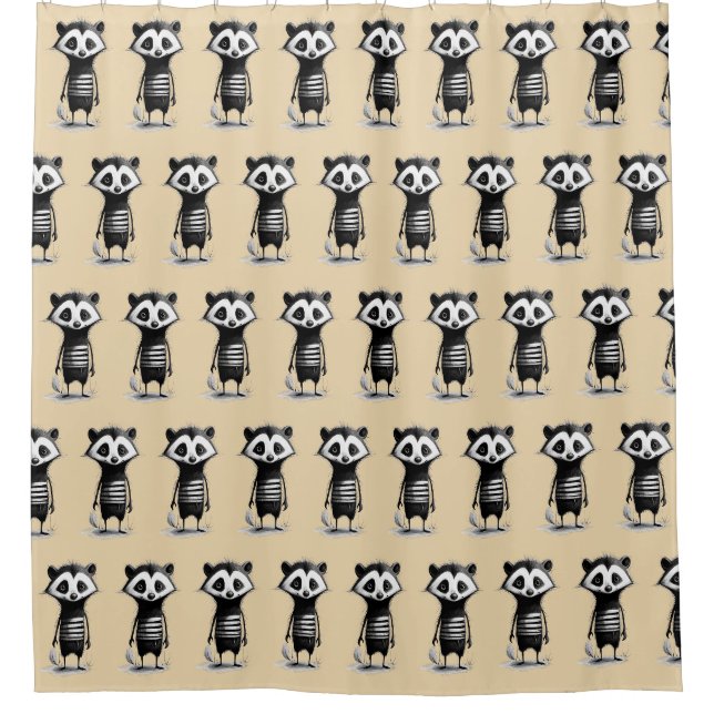 Dachs badger shower curtain (Front)