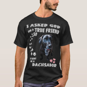 Dachsador Dog Lover, Dachshund Lab Mum Dad, Cute D T-Shirt