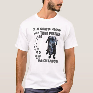 Dachsador Quote Mum, Weinerdor Dad, Dachshund Lab T-Shirt