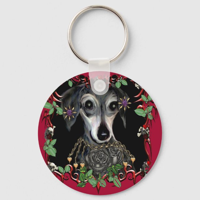 Dachshound Weiner Dog Key Ring (Front)