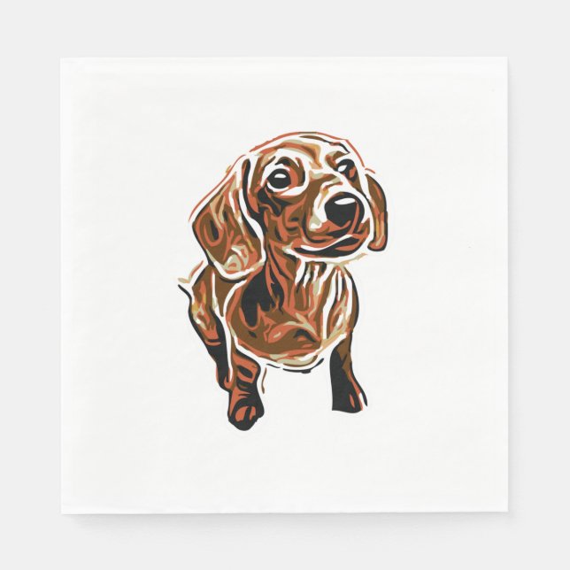 Dachshund 1 napkin (Front)