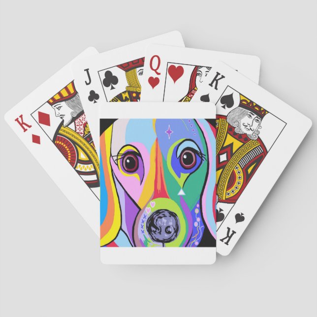 Dachshund 2 playing cards (Back)