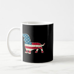 Dachshund 4th Of July American Flag Dog Lovers Men Coffee Mug