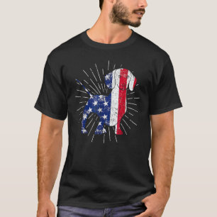 Dachshund 4th Of July American Flag Dog  USA Patri T-Shirt