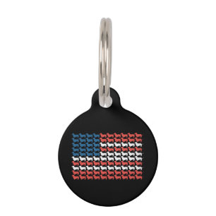 Dachshund 4th of July American Flag Patriotic Pet Tag