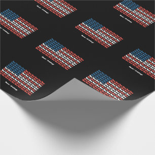 Dachshund 4th of July American Flag Patriotic  Wrapping Paper