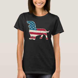 Dachshund 4th of July Dog Men Women USA American T-Shirt