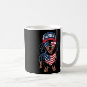 Dachshund 4th Of July Us American Flag Doxie Dog P Coffee Mug