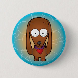 Dachshund 6 Cm Round Badge