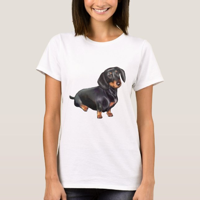 Dachshund (A) - Black and Tan T-Shirt (Front)