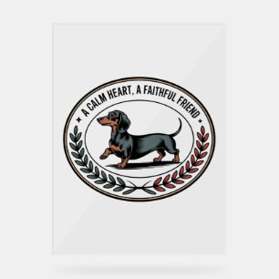 Dachshund A Calm Heart, A Faithful Friend Acrylic Sign