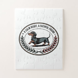 Dachshund A Calm Heart, A Faithful Friend Jigsaw Puzzle