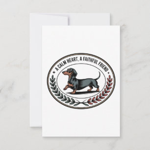 Dachshund A Calm Heart, A Faithful Friend Thank You Card