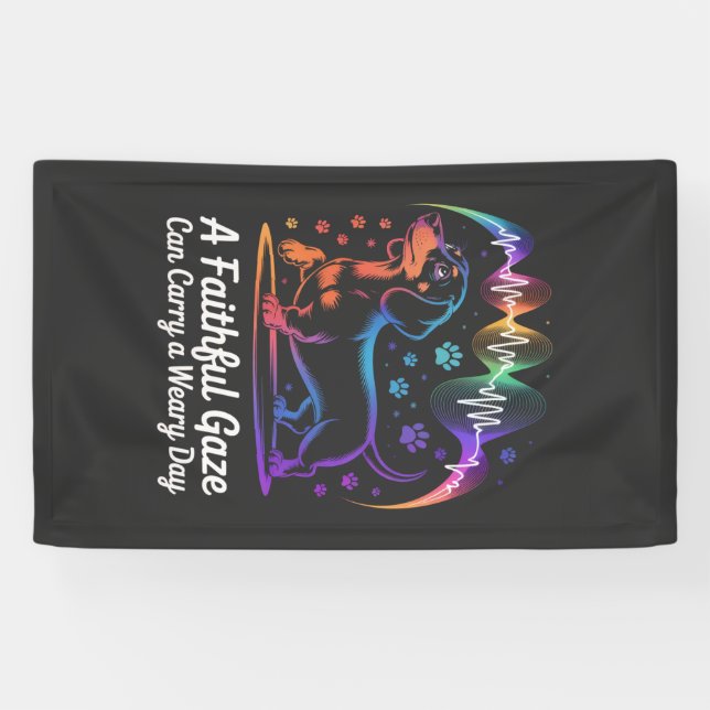 Dachshund A Faithful Gaze Can Carry A Weary Day Banner (Horizontal)