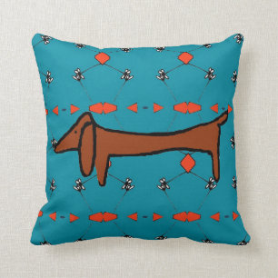 Dachshund Abstract Cushion