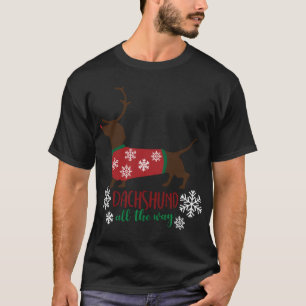 Dachshund All the Way Ugly Christmas Sweater