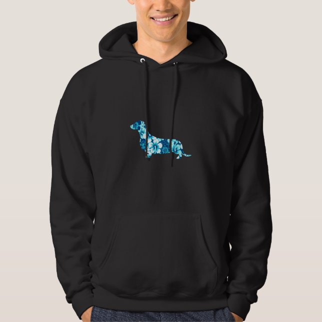 Dachshund Aloha Hawaiian Dog Hoodie (Front)