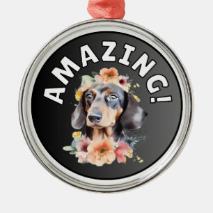 Dachshund Amazing Metal Tree Decoration