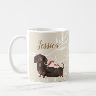 Dachshund and Birds Family Coffee Mug
