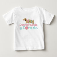 Dachshund and Doughnuts Wiener Dog T-Shirt for Kid
