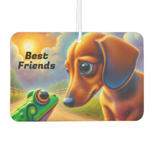 DACHSHUND AND FROG CAR AIR FRESHENER