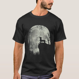 Dachshund And Moon Design T-Shirt