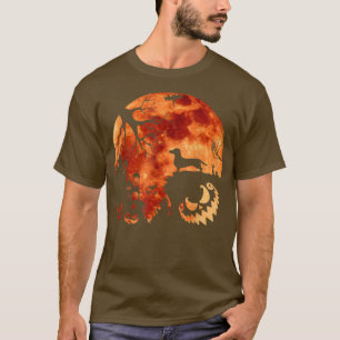 Dachshund And Moon Halloween Costume Pumpkin Dog L T-Shirt