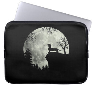 Dachshund And Moon Halloween Laptop Sleeve