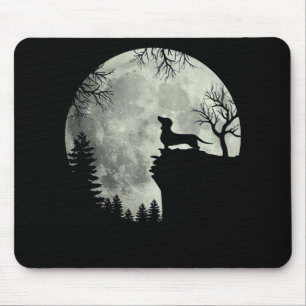 Dachshund And Moon Halloween Mouse Mat
