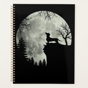 Dachshund And Moon Halloween Planner