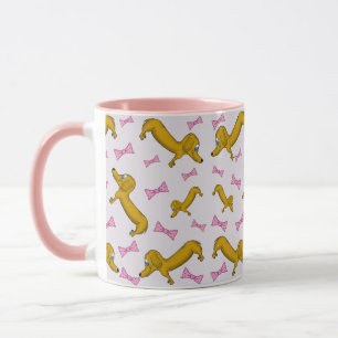 Dachshund and Pink Bows Mug