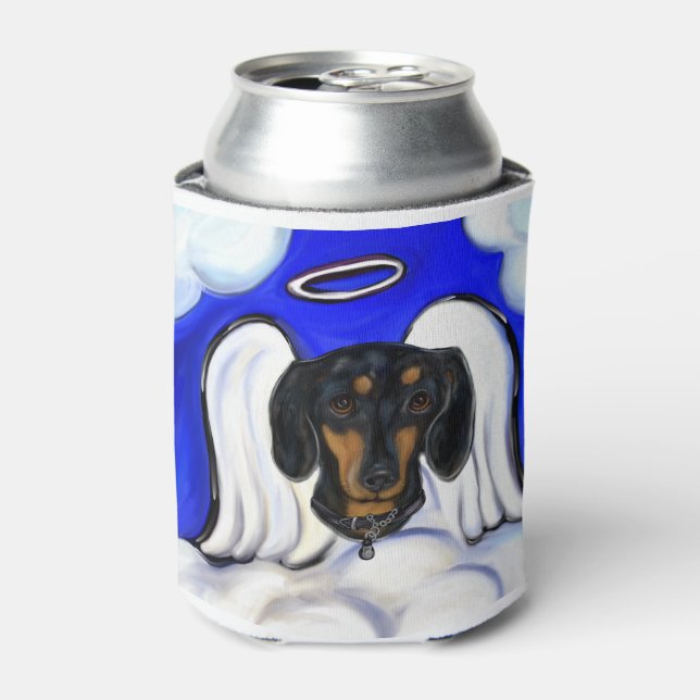 Dachshund Angel Can Cooler (Can Front)