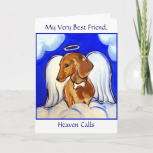 Dachshund Angel Card