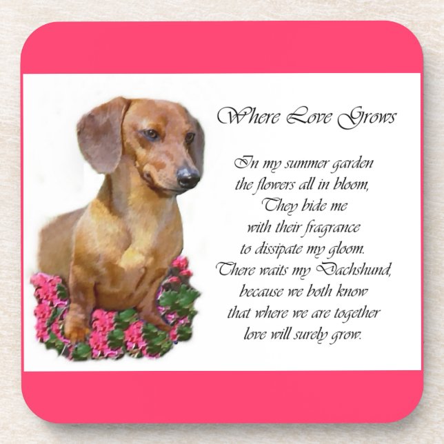 Dachshund Art Gifts Coaster (Front)