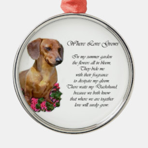 Dachshund Art Gifts Metal Tree Decoration