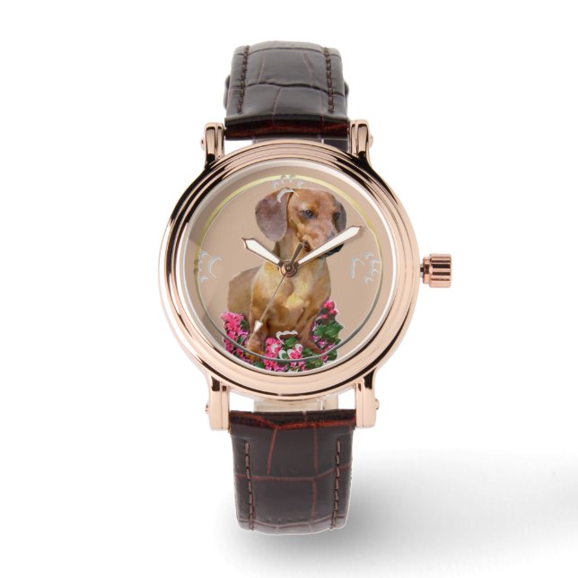 Dachshund Art Gifts Watch (Front)