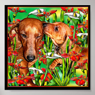 Dachshund Art Poster