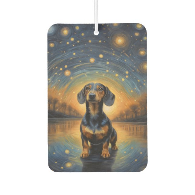 Dachshund Artsy Car Air Freshener (Front)