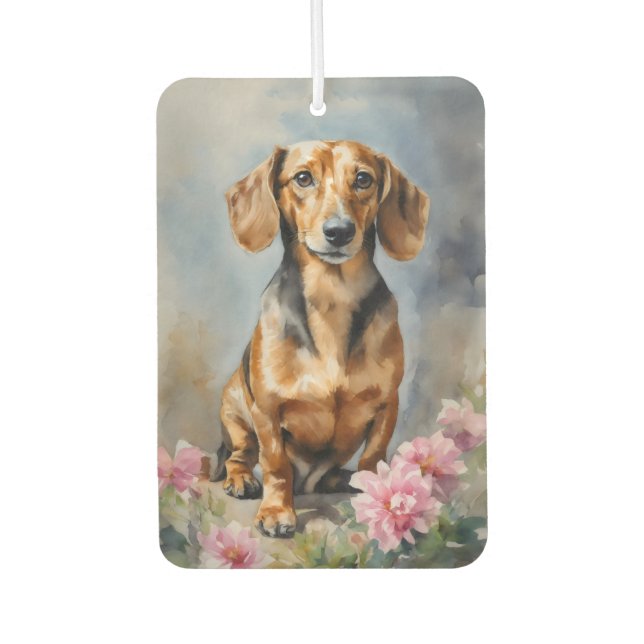Dachshund Artsy Car Air Freshener (Front)