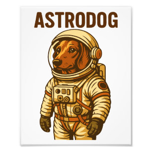 Dachshund Astronaut Wiener Dog Astrodog Photo Print