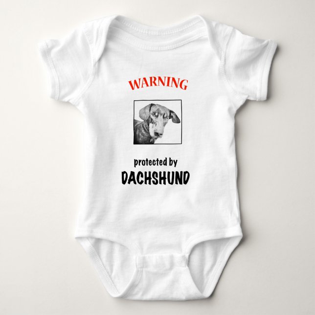 Dachshund Baby Bodysuit (Front)