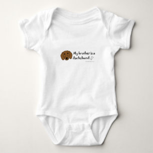 dachshund baby bodysuit